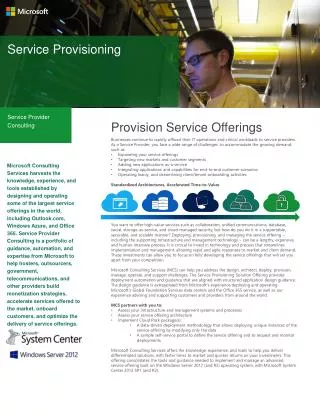 Service Provisioning