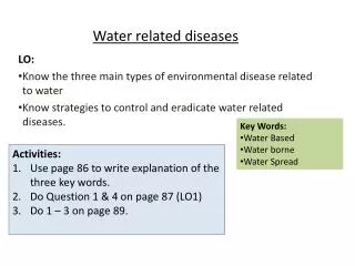 Water related diseases