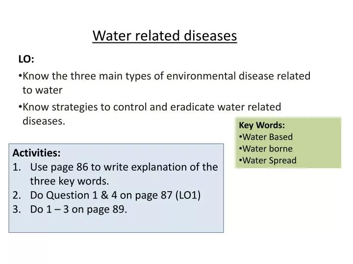 water related diseases