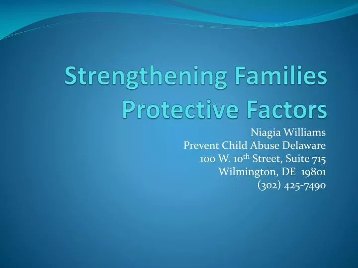 strengthening families protective factors