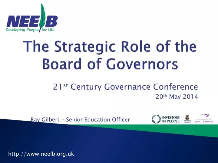 the strategic role of the board of governors