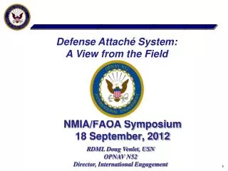 NMIA/FAOA Symposium 18 September, 2012