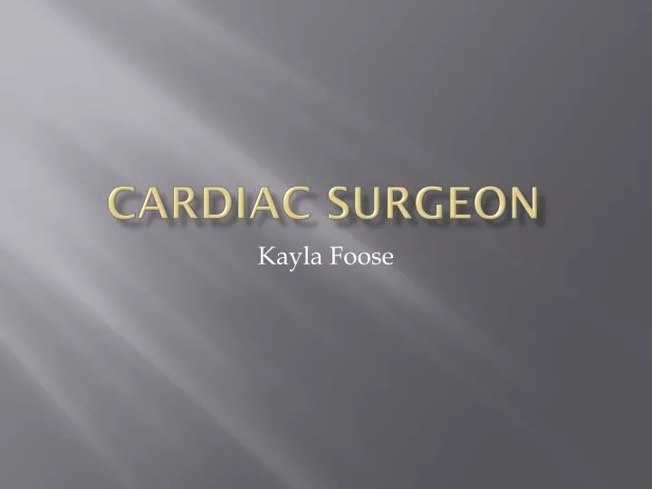 cardiac surgeon