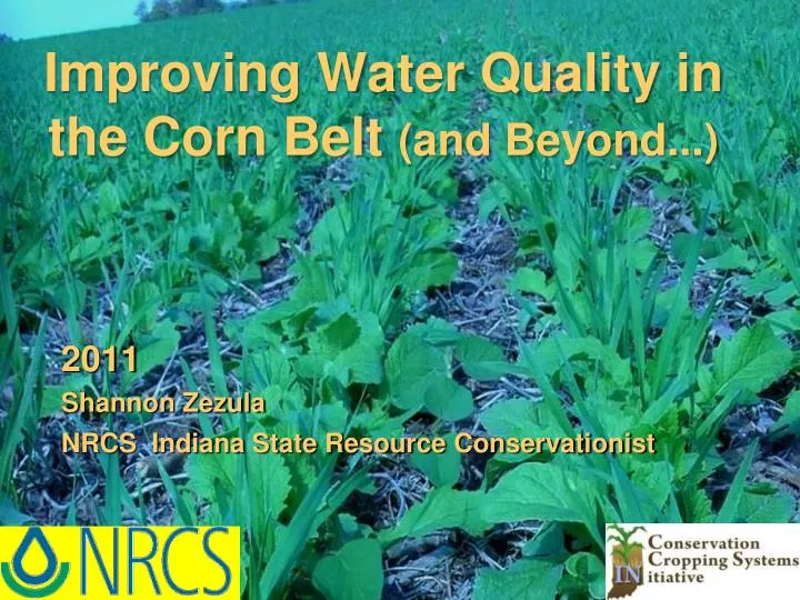 improving water quality in the corn belt and beyond