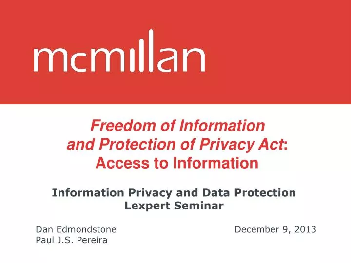 information privacy and data protection lexpert seminar