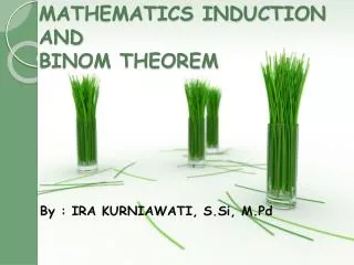 MATHEMATICS INDUCTION AND BINOM THEOREM