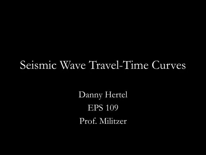seismic wave travel time curves
