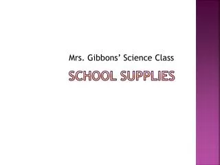 school supplies