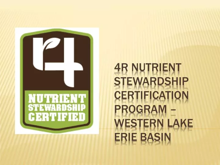 4r nutrient stewardship certification program western lake erie basin