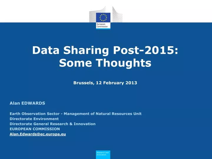 data sharing post 2015 some thoughts brussels 12 february 2013
