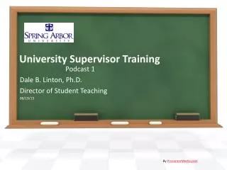 University Supervisor Training