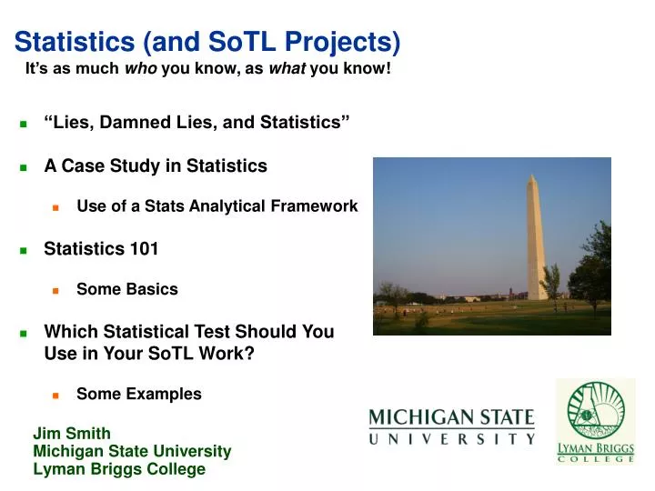 statistics and sotl projects
