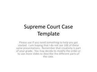 Supreme Court Case Template