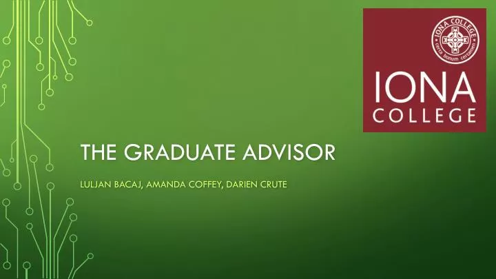 the graduate advisor