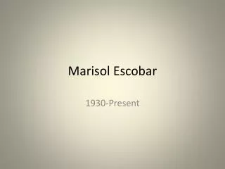 Marisol Escobar