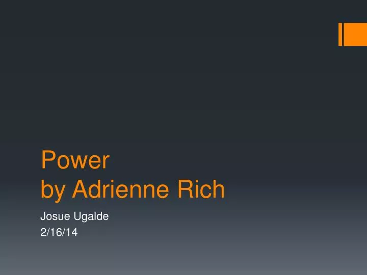 power by adrienne rich