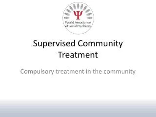 Supervised Community Treatment