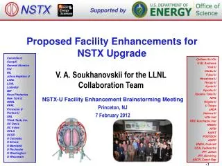 Proposed Facility Enhancements for NSTX Upgrade