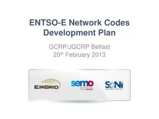 ENTSO-E Network Codes Development Plan