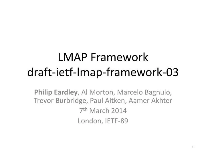 lmap framework draft ietf lmap framework 03