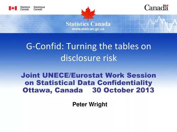 g confid turning the tables on disclosure risk