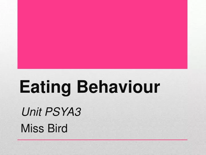 eating behaviour