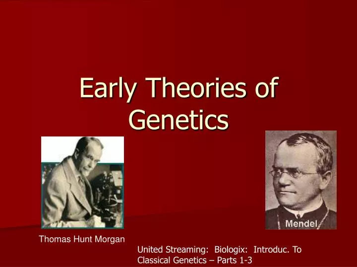 early theories of genetics