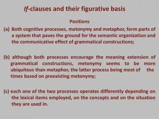 If -clauses and their figurative basis