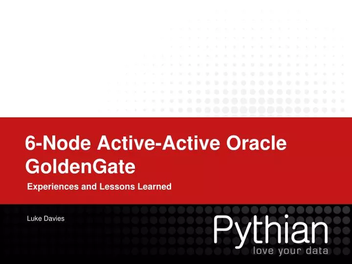 6 node active active oracle goldengate
