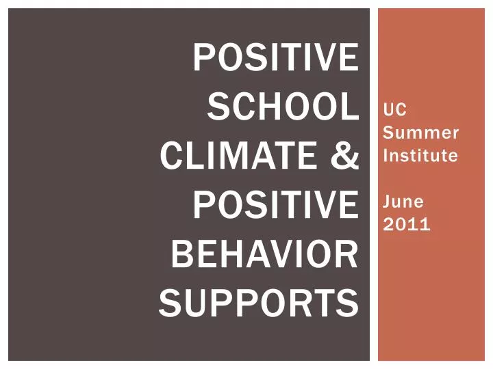 uc summer institute june 2011