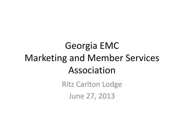 georgia emc marketing and member services association