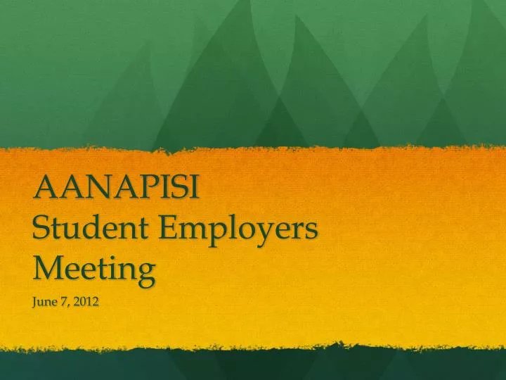 aanapisi student employers meeting