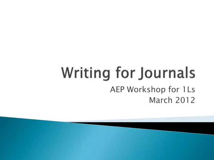 writing for journals