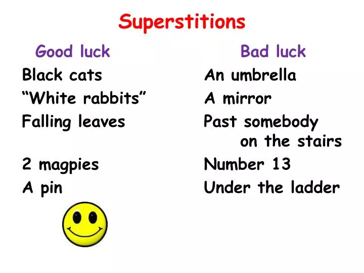 superstitions