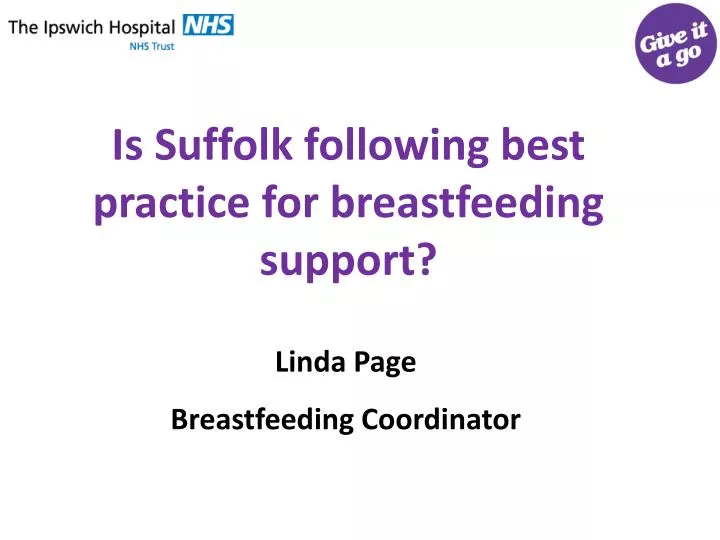 is suffolk following best practice for breastfeeding support