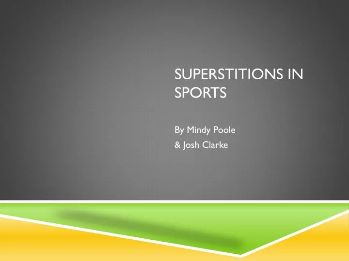 superstitions in sports