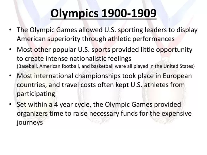 olympics 1900 1909