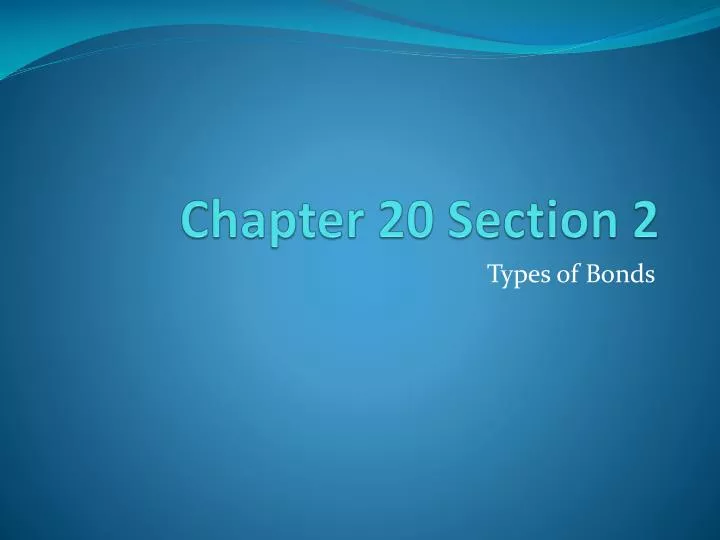 chapter 20 section 2