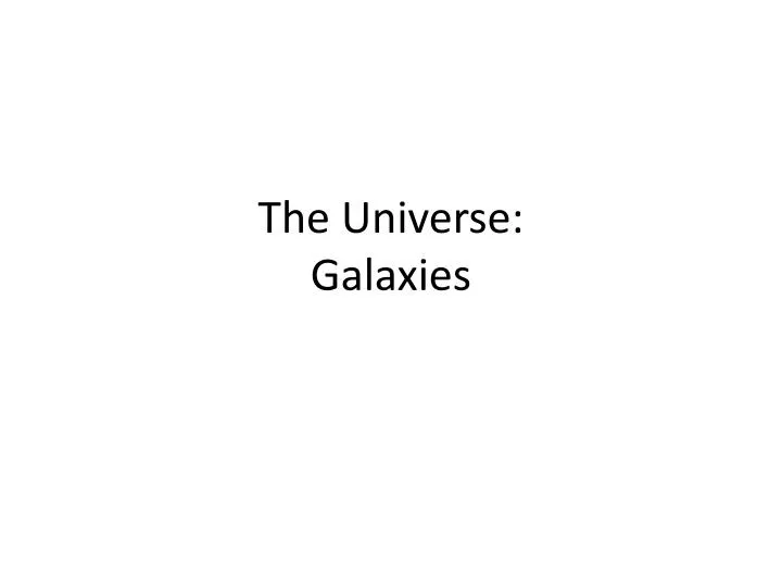th e universe galaxies