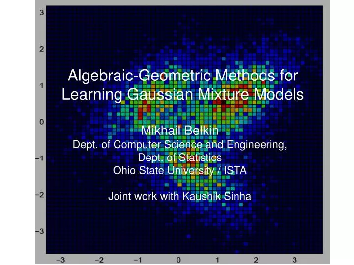 algebraic geometric methods for learning gaussian mixture models