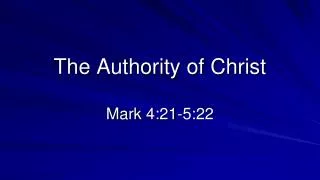 The Authority of Christ