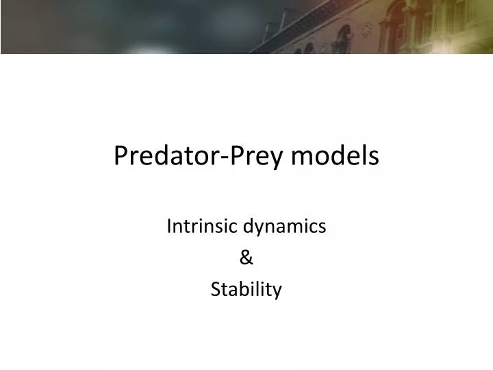predator prey models