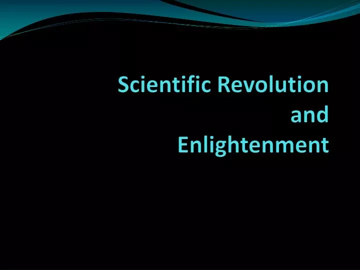 scientific revolution and enlightenment