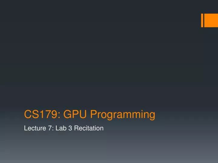 cs179 gpu programming