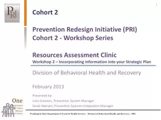 Division of Behavioral Health and Recovery February 2013 Presented by: