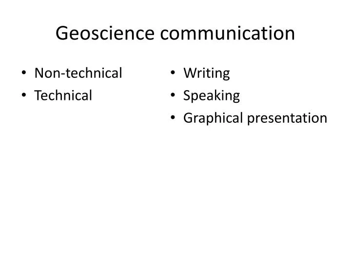 geoscience communication