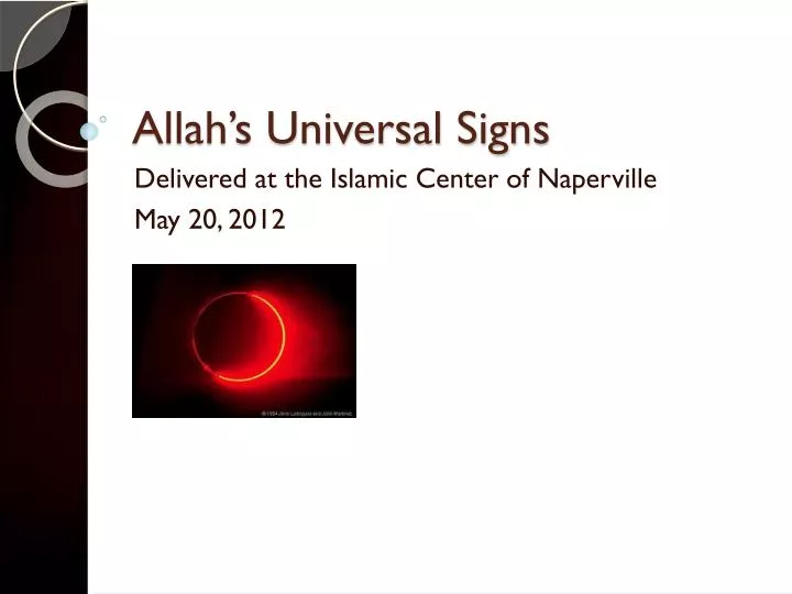 allah s universal signs