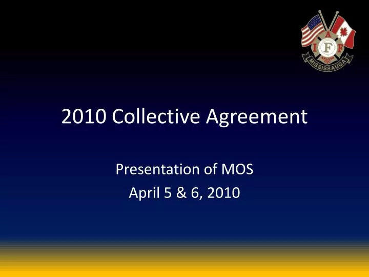 2010 collective agreement