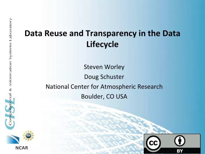 data reuse and transparency in the data lifecycle