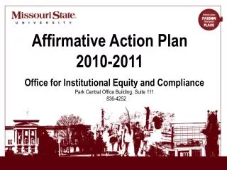 Affirmative Action Plan 2010-2011
